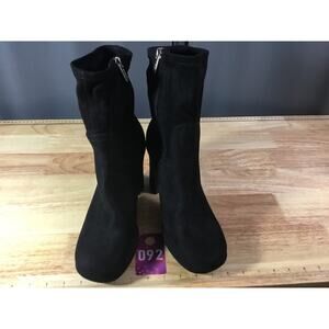 Circus by Sam Edelman Francis Booties Womens 9.5 Black Suede Side Zip Ankle Boot